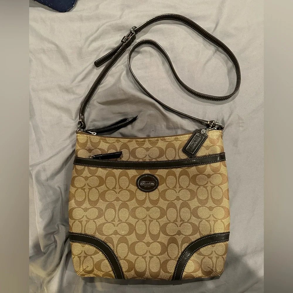 Coach Brown and Black Crossbody Bag
